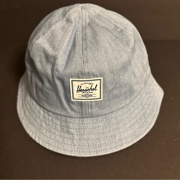 Herschel Henderson Hat S/M Hat Accessory Light Wash Denim Blue New - Picture 1 of 9
